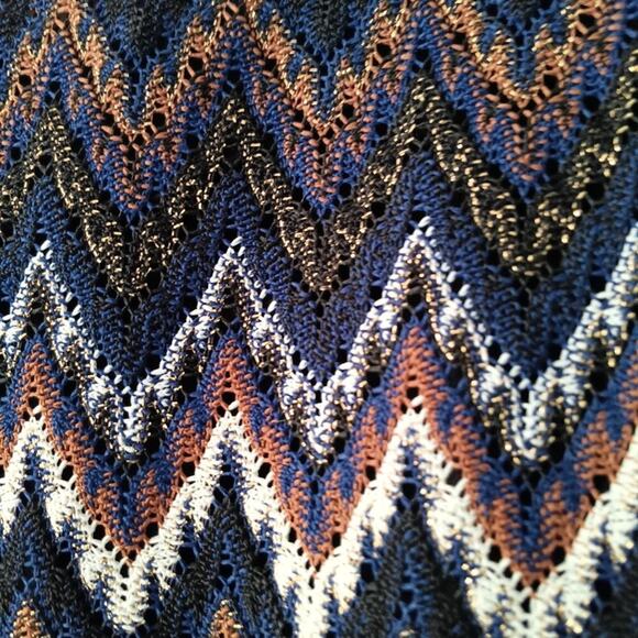 NWT Anthropologie Eri + Ali Metallic Chevron Top Sz S - Picture 5 of 8